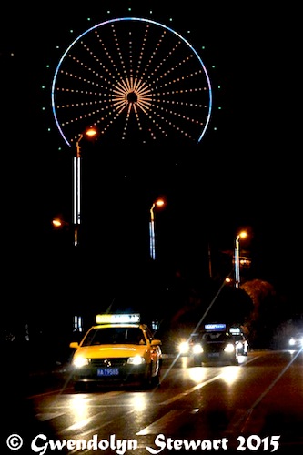 Hungshan Ferris Wheel, Urumqi, Xinjiang, China, Photographed by Gwendolyn Stewart, c. 2015; All Rights Reserved