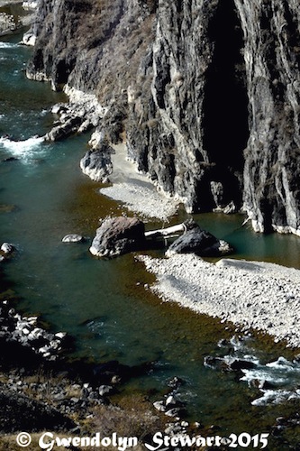Urumqi River Cove, Xinjiang, China, Mountains Photographed by Gwendolyn Stewart, c. 2015; All Rights Reserved